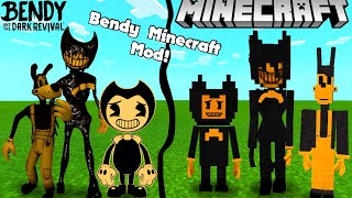 Bendy and the Ink Machine in MINECRAFT BATIM Minecraft  Mod Showcase [upl. by Jorey]