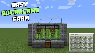 Minecraft Easiest Automatic Sugarcane Farm 120 WORKING [upl. by Letney]