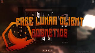 HOW TO GET ALL COSMETICS ON LUNAR CLIENT FOR FREE PATCHED [upl. by Netsryk]