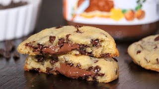 Chocolate Chip Nutella Cookies  How Tasty Channel [upl. by Iuq]