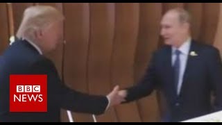 Trump and Putin handshake  BBC News [upl. by Donohue629]