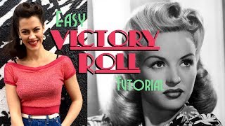 Easy Victory Roll Tutorial⎟VINTAGE TIPS amp TRICKS [upl. by Victoir]