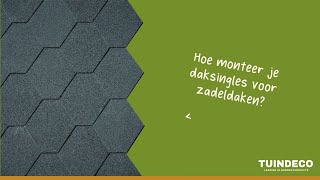 Hoe monteer je dakshingles voor zadeldaken [upl. by Getraer]