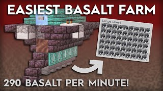 Minecraft Easiest Basalt FarmGenerator  290 Basalt Per Minute [upl. by Westland846]