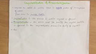 Crystallization and Recrystallization  Major Diffrence [upl. by Ymassej]