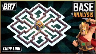 ULTIMATE BH7 TROPHY defense Base 2021 Builder Hall 7 Trophy Base Design with Copy Link  COC [upl. by Case]