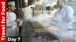 Nizwa Date Palm Oasis and Omani Street Food Mishkak [upl. by Imoyik]