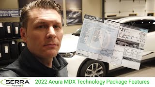 2022 Acura MDX Technology Package Features [upl. by Fullerton]