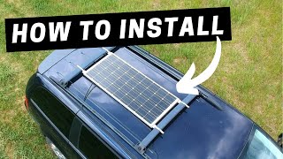 How to install a SOLAR PANEL on a minivan campervan roof [upl. by Nesila]