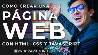 Como crear una página web con HTML CSS y Javascript 👩‍💻 [upl. by Adeehsar]