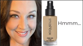 Trying SMASHBOX Studio Skin 24 Hour Hydra Foundation [upl. by Moffit]