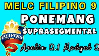 PONEMANG SUPRASEGMENTAL  Filipino 9 Lessons and Tutorials [upl. by Jone]