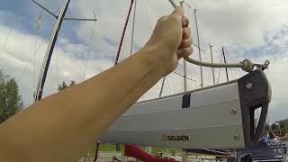 How to remove mainsail from seldén furling mast  detailed version [upl. by Leseil]