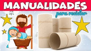 MANUALIDADES PARA NAVIDAD con RECICLAJE Portal de Belén [upl. by Obola]