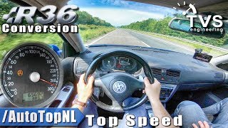 VW Golf MK4 R32  415HP R36 SUPERCHARGED  275kmh AUTOBAHN POV by AutoTopNL [upl. by Guillermo139]