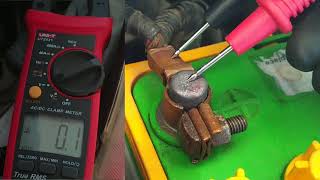 Car Alternator Test Voltage amp Amperes  Multimeter [upl. by Newton481]