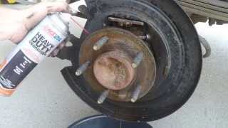 2001 Ford F150 Rear Brake Service  Pads Rotors Emergency Parking Break [upl. by Iphagenia785]