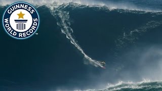 Largest wave surfed  Guinness World Records [upl. by Leiram]