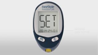 FreeStyle Freedom Lite System Set Up Your Meter and Perform a Blood Glucose Test [upl. by Scriven]