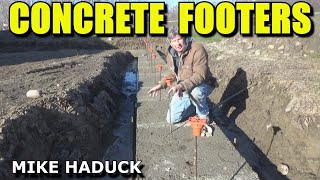 POURING CONCRETE FOOTERS Mike Haduck [upl. by Pleasant292]