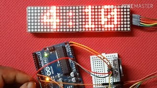 Arduino and Max7219 LED MATRIX Clock with RTC DS1307 [upl. by Yeldnarb232]