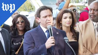 DeSantis interrupted at Jacksonville shooting vigil [upl. by Map452]