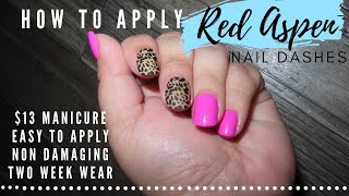 How to Apply Red Aspen Nail Dashes [upl. by Naesal]