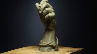 sculpting a hand in clay [upl. by Nairdna95]