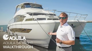 Aquila 54  Full InDepth Walkthrough  Yacht Power Catamaran [upl. by Dex]