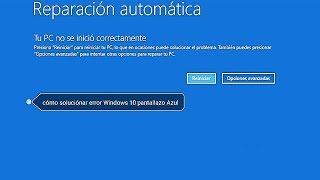 SOLUCIÓN Preparando Reparación Automática Windows 10  diagnosticando su PC [upl. by Isma]