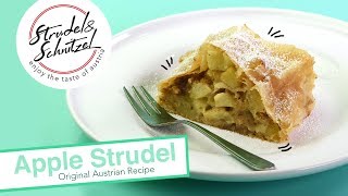 Apple Strudel  Apfelstrudel  Original Austrian Recipe [upl. by Aelyak]