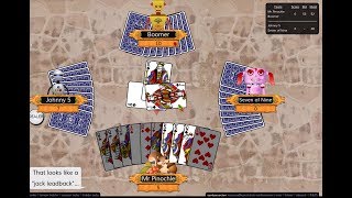 Double Deck Pinochle tutorial  the jack leadback [upl. by Gresham]