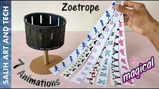 Zoetrope  How to make Zoetrope  Classic Paper Animation  Optical Illusion [upl. by Mis760]