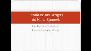 clase personalidad eysenck [upl. by Ellehcem]