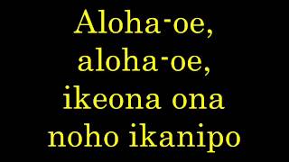 Aloha Oe Lyrics [upl. by Ariamoy1]