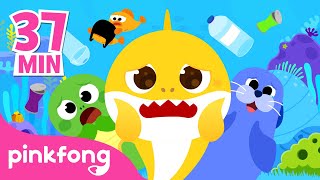 Save the Sea Animals with Baby Shark  Ocean Day Special  Playlist  Pinkfong Songs for Children [upl. by Connett492]