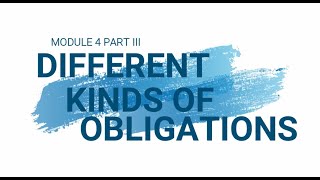 OBLICON LECTURE DIFFERENT KINDS OF OBLIGATIONS PART 3 [upl. by Ardnuaed]