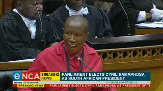 Julius Malema congratulates President Cyril Ramaphosa [upl. by Donell]