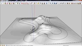 Sketchup 8  Sandbox Tools  Building Terrain from Contours [upl. by Hanas]