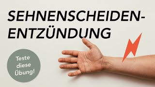 Sehnenscheidenentzündung  Mache diese Übung [upl. by Armalda]