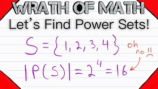 Finding Power Set Examples  Set Theory Subsets and Power Sets [upl. by Itin]