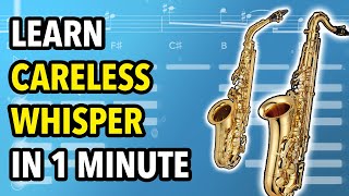 Careless Whisper Sax Tutorial  Saxplained [upl. by Lisle]