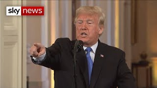 Angry Donald Trump clashes with CNN reporters at news conference [upl. by Meggs]