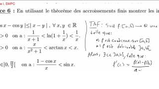 Théorème des accroissements finis Ex6 q1 Série II de TD danalyse I SMPC [upl. by Moreno299]