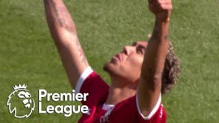 Roberto Firmino Liverpool steal draw v Aston Villa  Premier League  NBC Sports [upl. by Nashner]