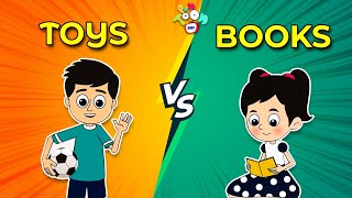 Toys VS Books  Friendship Day  Animated Stories  English Cartoon  Stories  Moral Stories [upl. by Harty473]