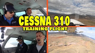 Cessna 310 Pilot Training Flight [upl. by Basham875]