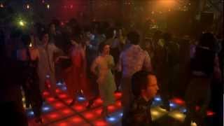 Saturday Night Fever Disco Inferno The Trammps John Travolta dancing HD 1080 with Lyrics [upl. by At279]