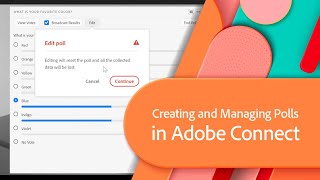 Creating and Managing Polls in Adobe Connect [upl. by Ally806]