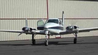 Cessna 310 N635R Start Up and Departure 91016 [upl. by Corwun767]